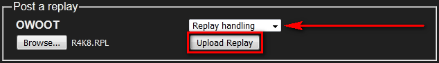 Upload Replay File